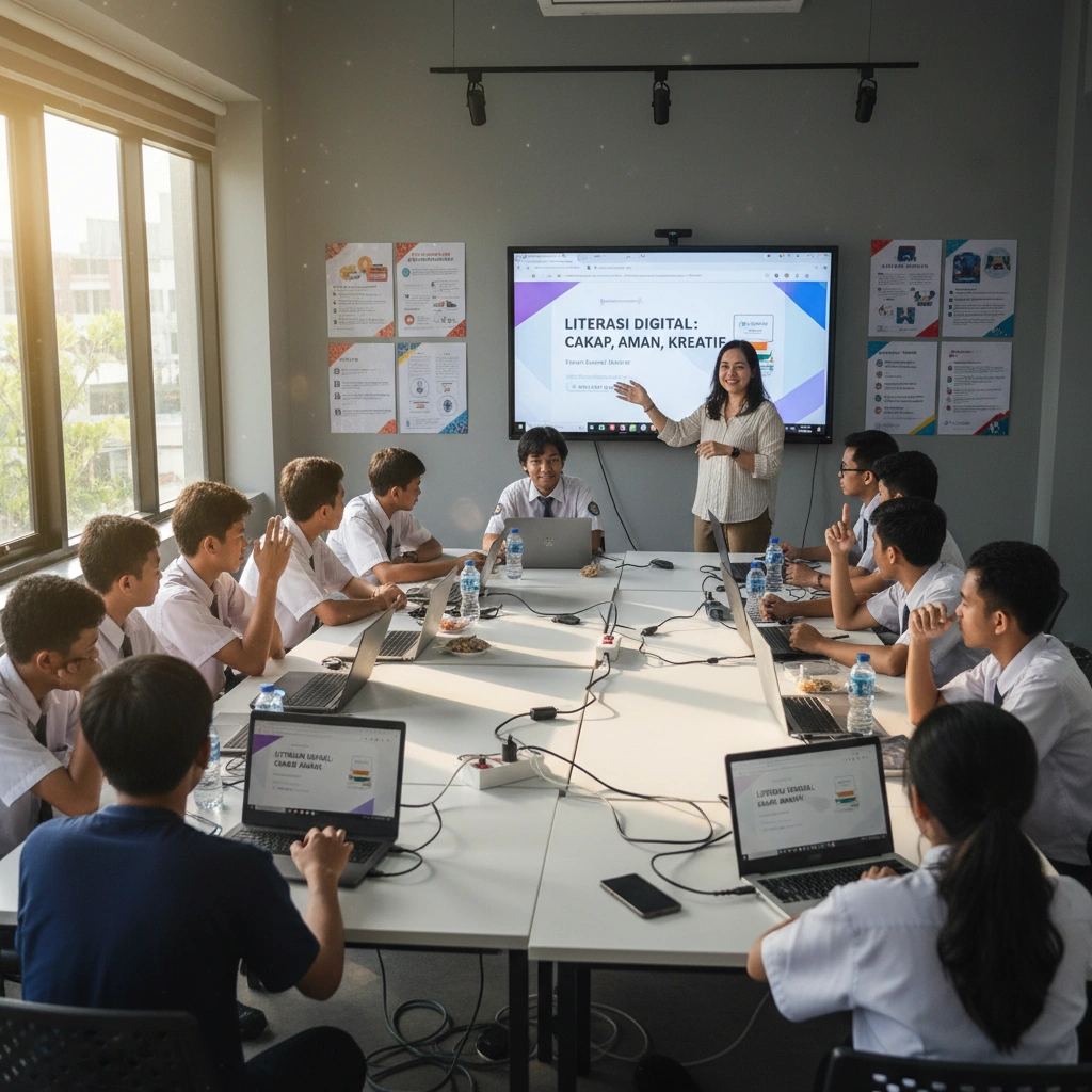 Implementasi Smart School, SMA Merdeka Indonesia Gunakan Pembelajaran Digital